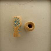 Cream W/ Blue Daisies