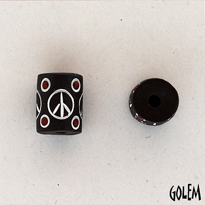 Peace signs on dark tube, size S