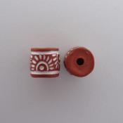 White flowers on terracotta
