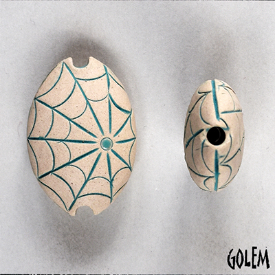 Spider web, almond bead size M