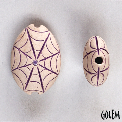 Spider web, almond bead size M