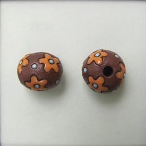 orange flowers on terracotta
