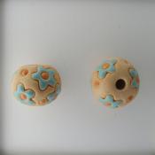 Turquoise flowers, large round