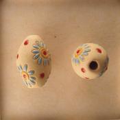 Daisies, large oval bead