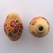 Flowers & ladybugs, extra large oval