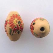 Flowers & ladybugs, extra large oval