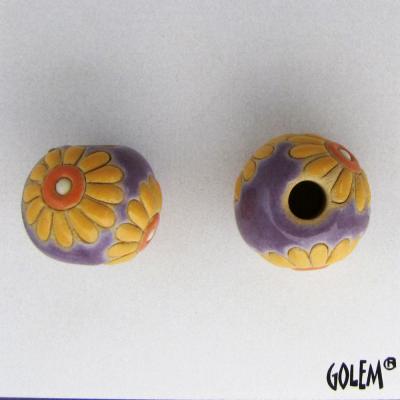 yellow daisies on purple