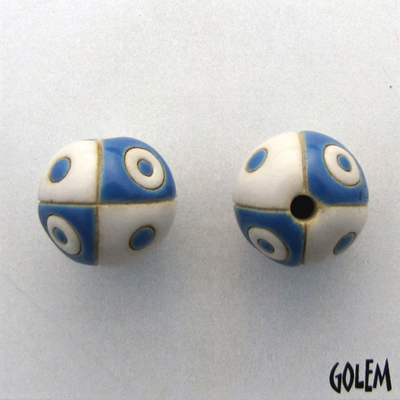 Circles & Lines, Blue & White