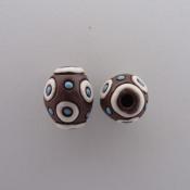 Oval W/ Blue Circles & White Dots
