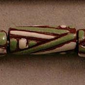 White and green on terracotta