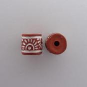 Terracotta Barrel W/ White Sun -4