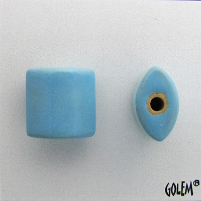 Solid color pillow beads, Turquoise, size M