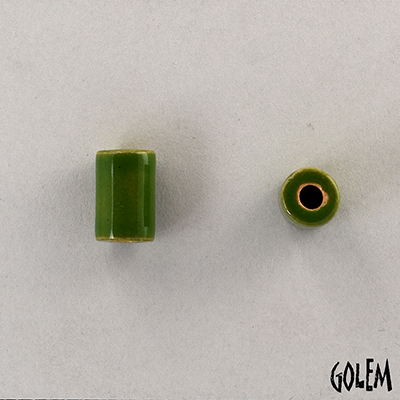 Small Tube Bead, Bright Kiwi