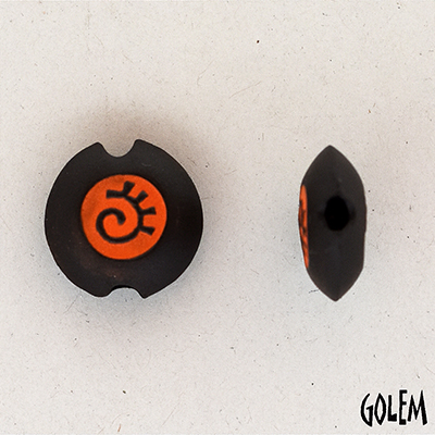 Swirl, orange on dark, size S