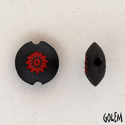 Flower, red on dark, size S