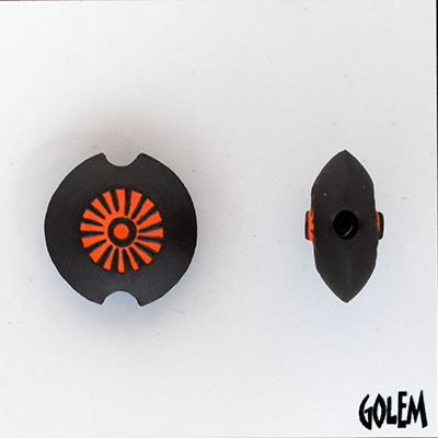 Simple Sun design, dark lentil bead size S
