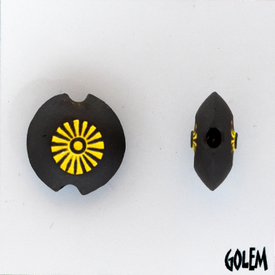 Simple Sun design, dark lentil bead size S