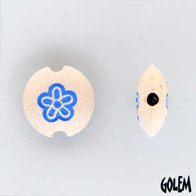 Flower, light color lentil bead, size S