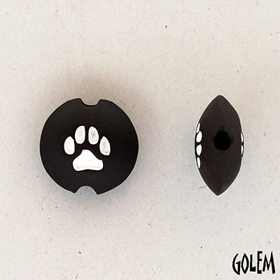 Paw Stamp, white on dark, size S