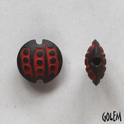 Argus pattern, red on dark, size S