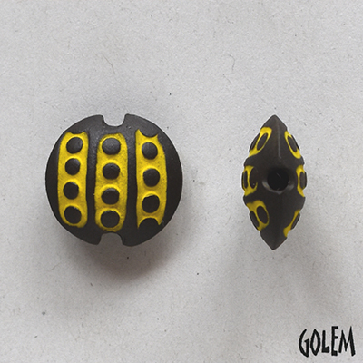 Argus pattern, yellow on dark, size S