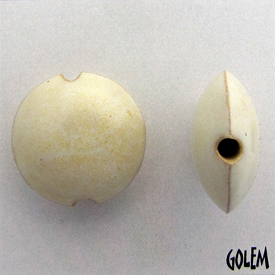 4 lentil beads, Size M, Ivory