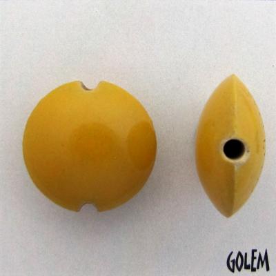 4 lentil beads, Size M, Saffron