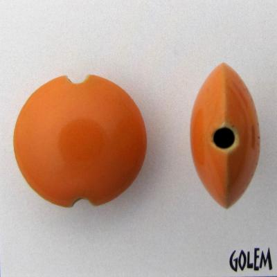 4 lentil beads, Size M, Orange