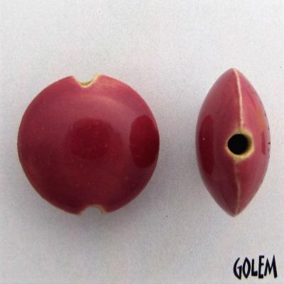 4 lentil beads, Size M, Bright Wine