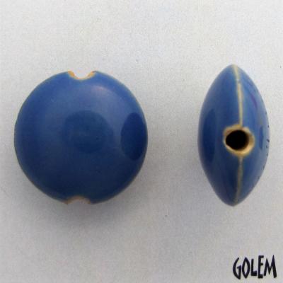 4 lentil beads, Size M, Bright Delft