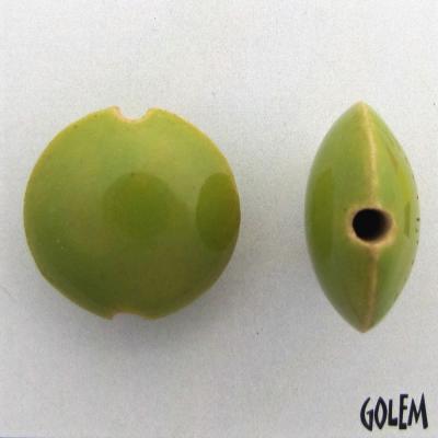 4 lentil beads, Size M, Green Apple