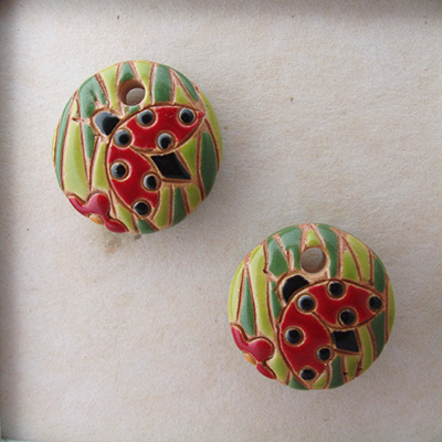 ladybug and red flower
