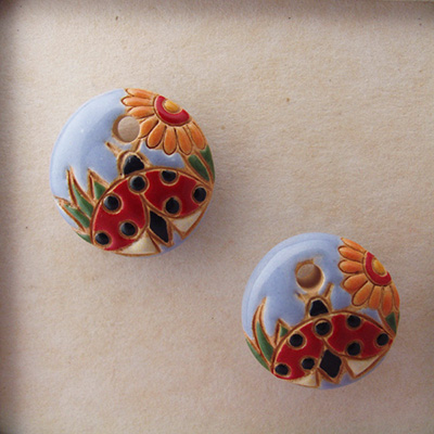 Ladybug and orange daisie