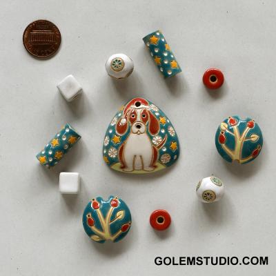 Pendant & matching beads