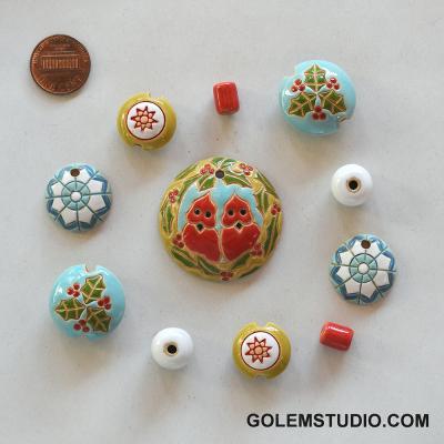 Pendant & matching beads
