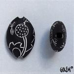 Dandelion, white on dark, almond bead size M