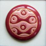 round cabochon, pink & burgundy