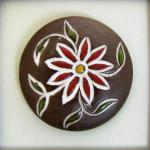 dark domed round cabochon