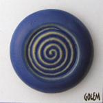 round cabochon, swirl, deep blue