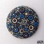 large round, blue & white bubbles