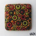 large square, green/orange bubbles