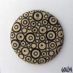 large round, black & white bubbles