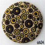 large round, cocoa/lime bubbles