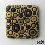 large square, cocoa/lime bubbles