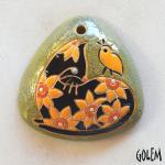 Unusual friendship - oval triangle pendant