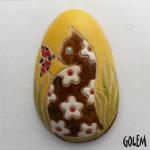 oval cabochon with cat