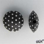 dark lentil, size M, white polka dots