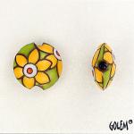 Yellow flowers flowers on green, lentil Size S