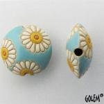 daisies on blue - lentil, size M