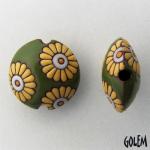 Yellow daisies on green - lentil, size M